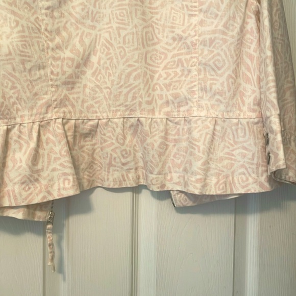 Ruby Rd women pink and white light weigth crop jacket size 14 - Picture 6 of 8